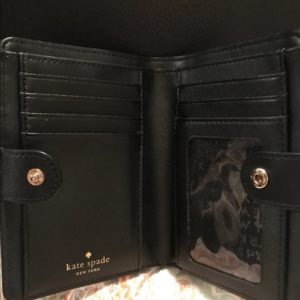 Kate spade black and white bag and wallet set